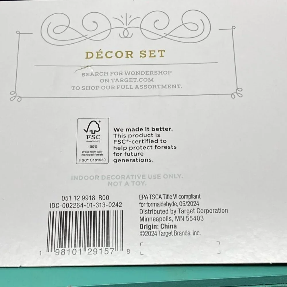 Target 9pc Wood House with Santa and Friends Christmas Figurine Set - Wondershop